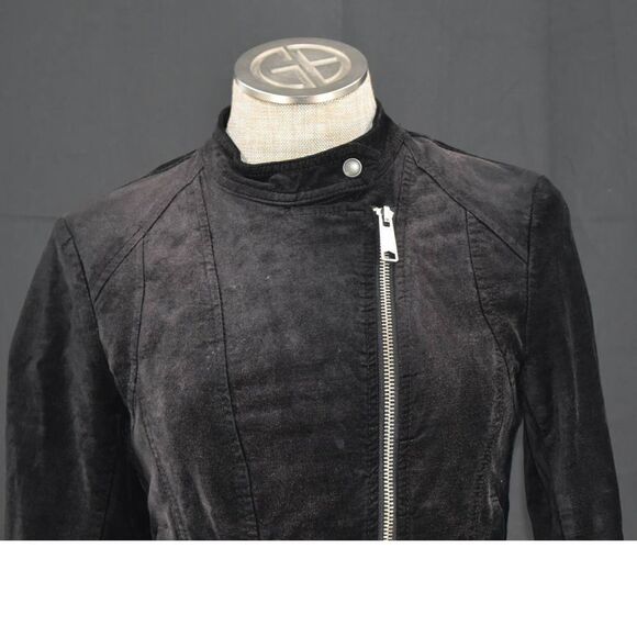 Free People Black Velour Zip Up Jacket - XS - Picture 2 of 5